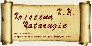 Kristina Matarugić vizit kartica